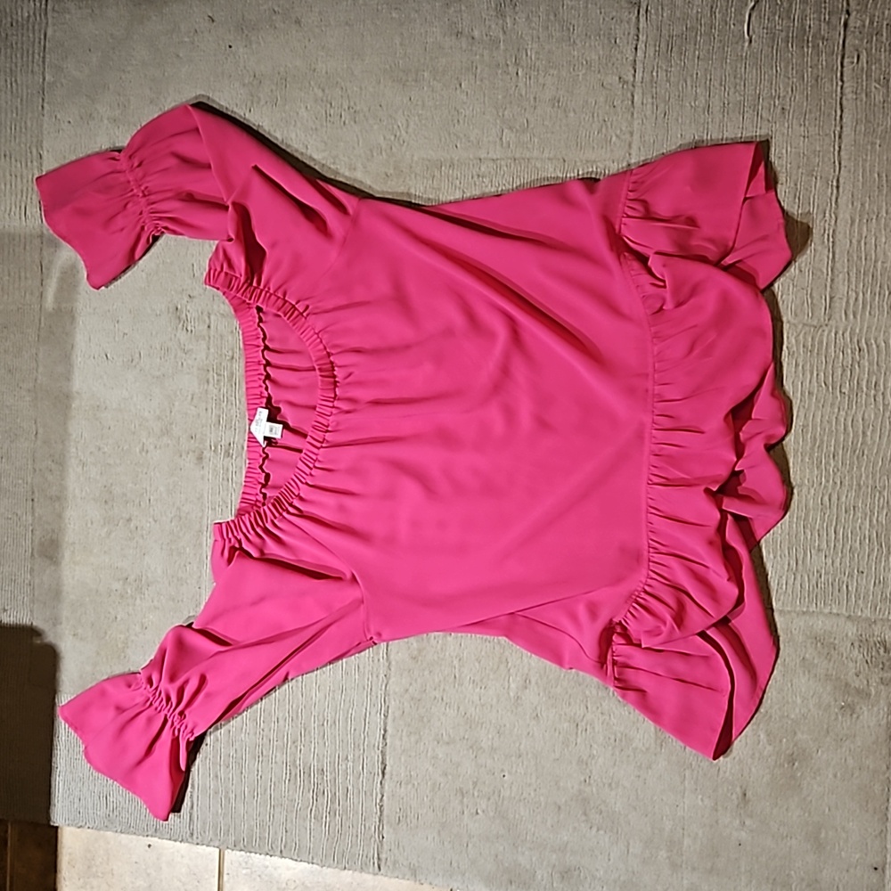 BISOU BISOU crepe off shoulder top, XL